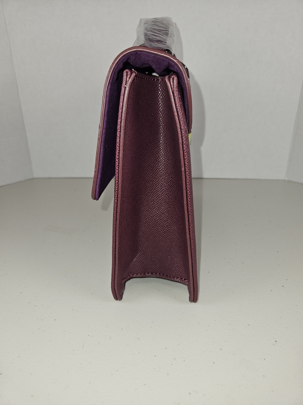 NWT Badgley Mischka Crossbody With Big Chain Plum Studs In The Cover W Letter Lk - Picture 3 of 16